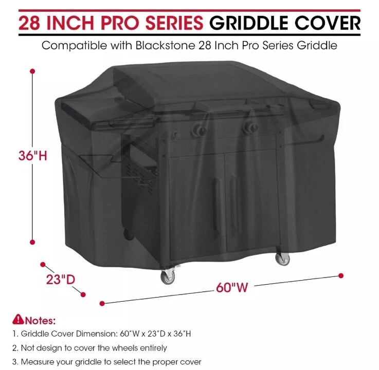 Unicook Griddle Grill Cover for Blackstone 28 Inch ProSeries Grill, UV Protect - Image 2 of 4