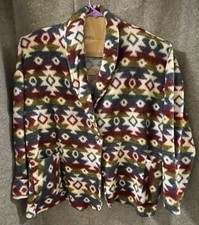 Vintage 90s Aztec SouthWestern Blazer Jacket Pockets Shoulder Pads