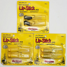 3 Retail Packs 1/4 & 1/8 oz Northland Lip Stick Stand Up Jig Heads New Old Stock