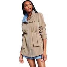 Jeannie Mai X Inc Women's Snap Button Utility Jacket Size Xs Denim Safari New