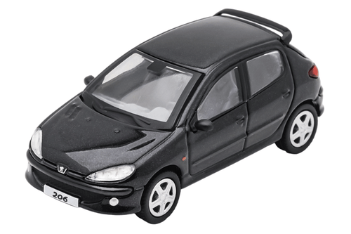 DCT 123 Peugeot 206 schwarz Maßstab 1:64 Modellautos - Afbeelding 1 van 2