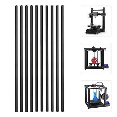 10 Pack Set 2020 Black T-Slot Aluminum Extrusion For CNC 3D Printer - 10X 1M