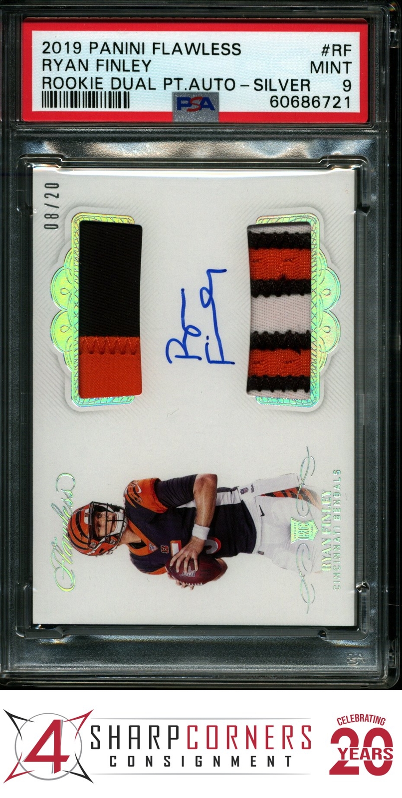 Ryan Finley Panini Flawless Rookie Dual Patch Autographs #RF Silver