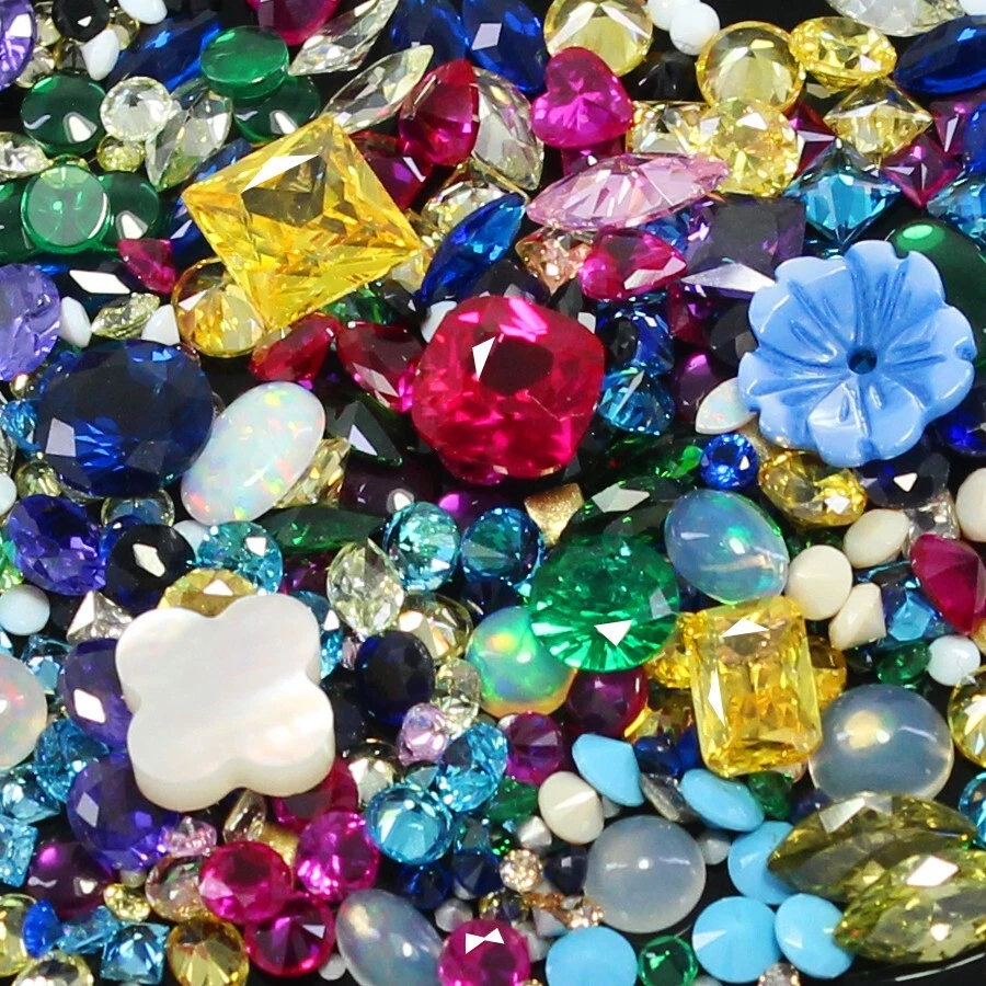 Lote de 125 piezas rubí tanzanita zafiro esmeralda iolita turquesa certificado natural Foto 4 de 4