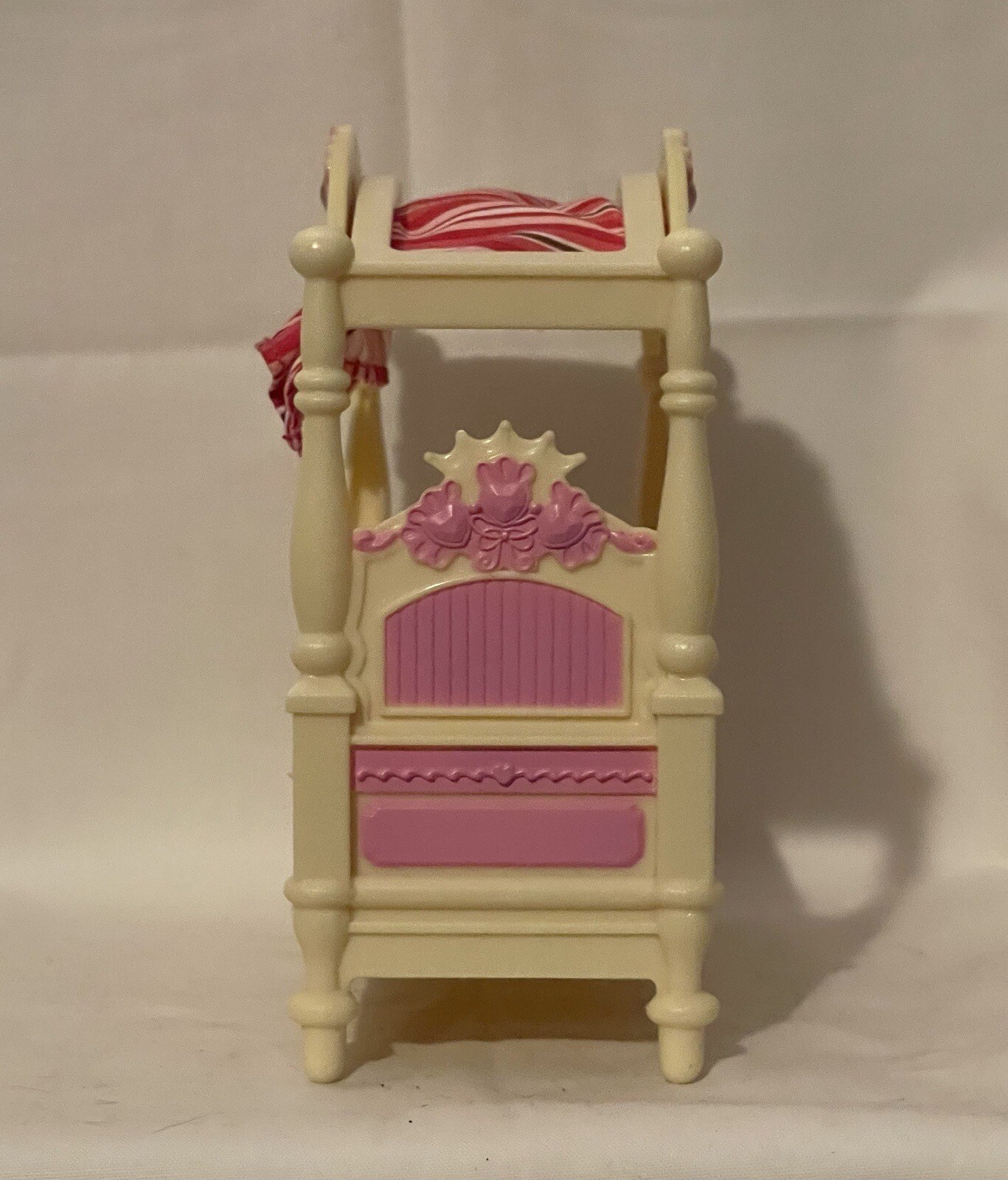 Fisher Price Loving Family Dollhouse Furniture Girl Bedroom Pink Canopy Bed 2009 eBay