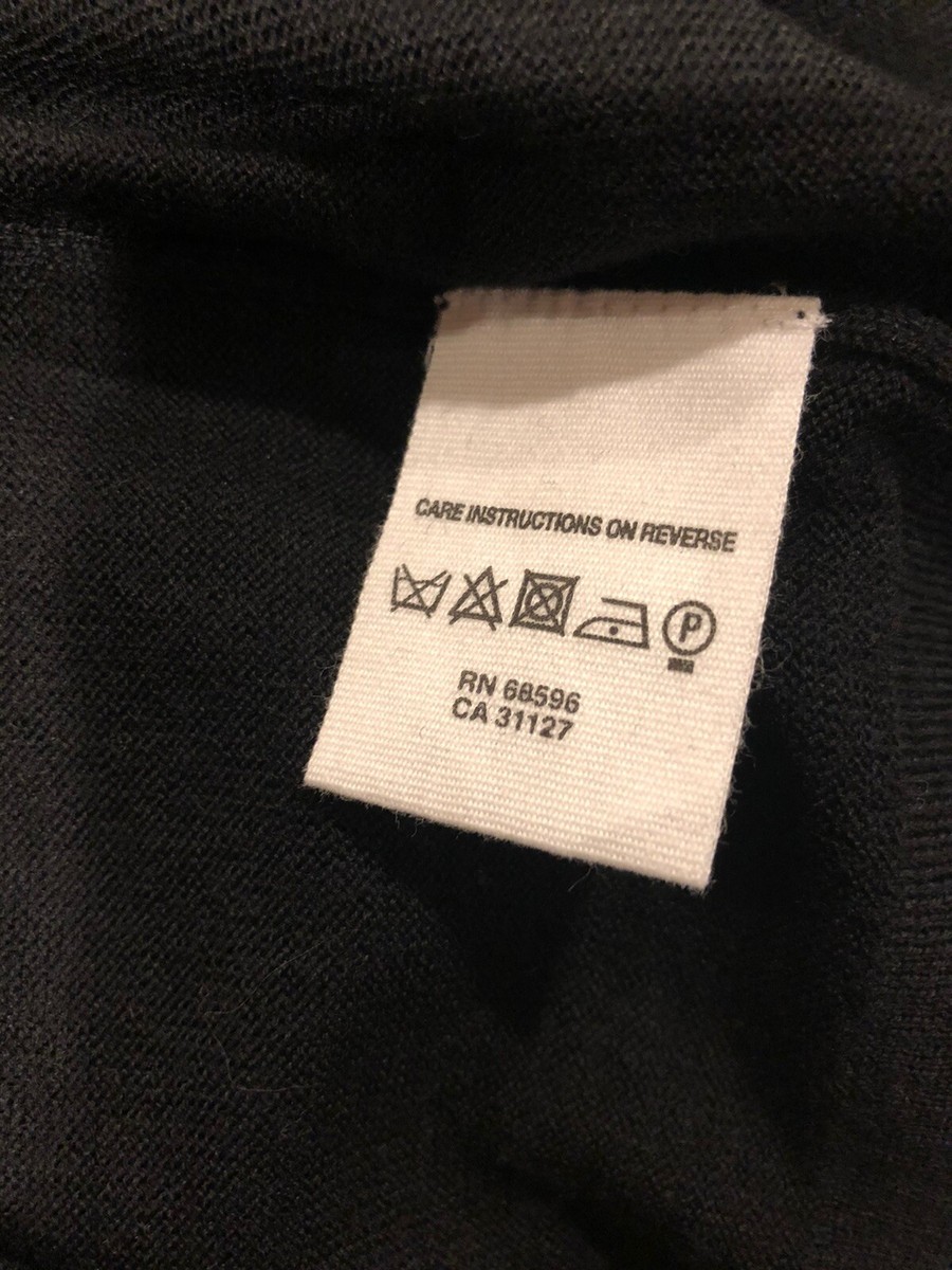 Robe Pull DKNY En Laine Mérinos Fine 100% - Taille P (Fit Size 8) - Noire - Neuf Sans étiquettes