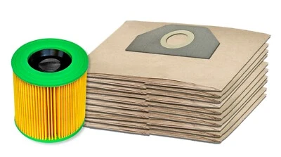 INVEST SET 5 - 20 Staubsaugerbeutel + Filter für Kärcher MV 3, WD 3, 6.959-130 trocken