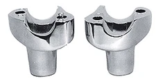 CHROME 2"  RISER LOWER CLAMPS FOR HARLEY FX, FXR, DYNA & XL 1974 & LATER