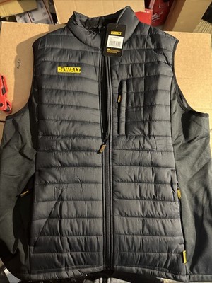 Dewalt Hybrid Men's Black Nylon/Polyester Insulated Vest Size Large