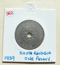 1939 RODEZJA POŁUDNIOWA Jerzy VI Jeden grosz.