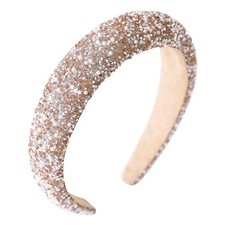 Pearl Rhinestone Women Headband Fashion Bling Beaded Crystal Diamond Headband...
