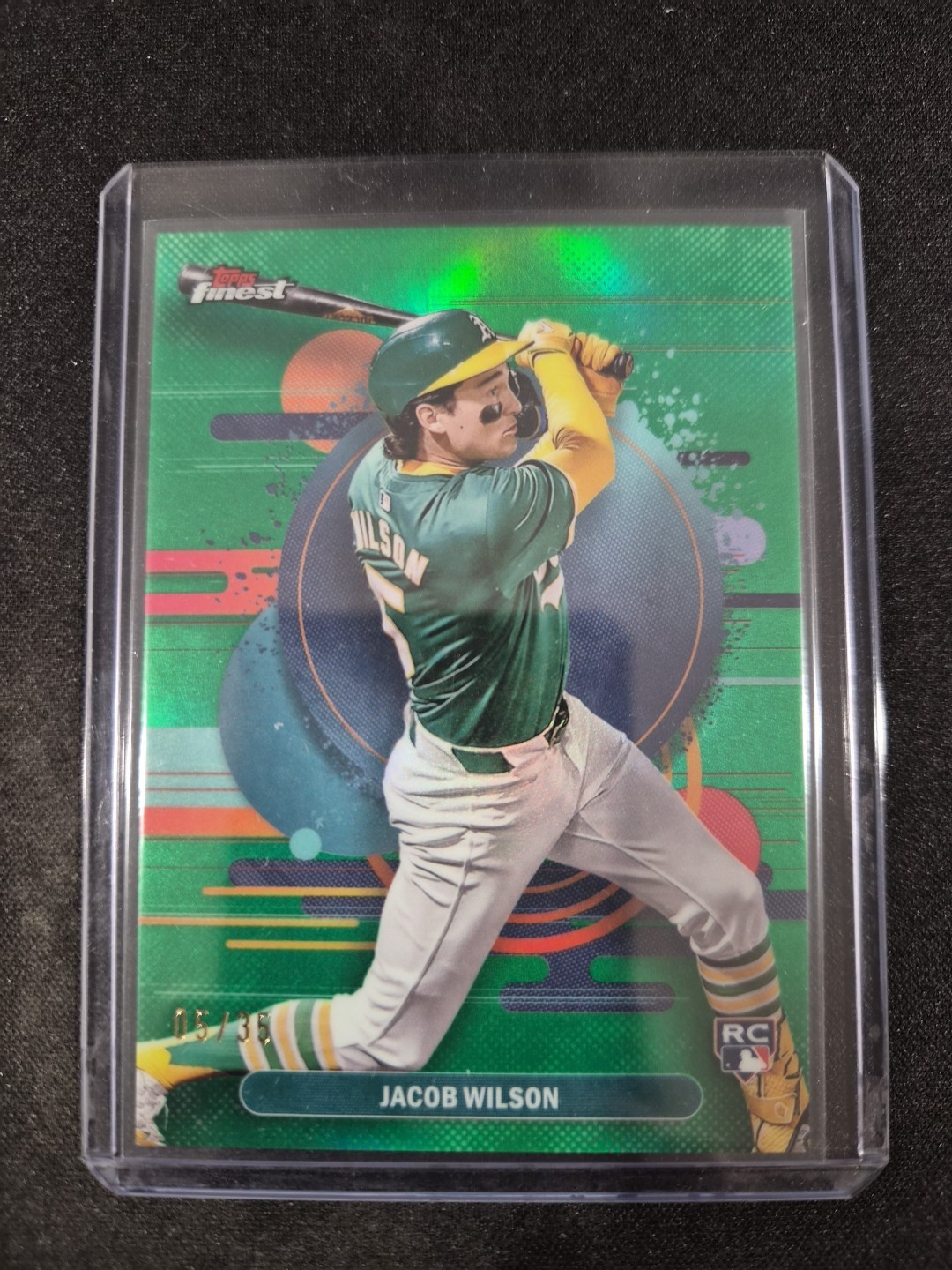 2025 Topps Finest - Uncommon Jacob Wilson #109 Green Refractor /35 (RC)
