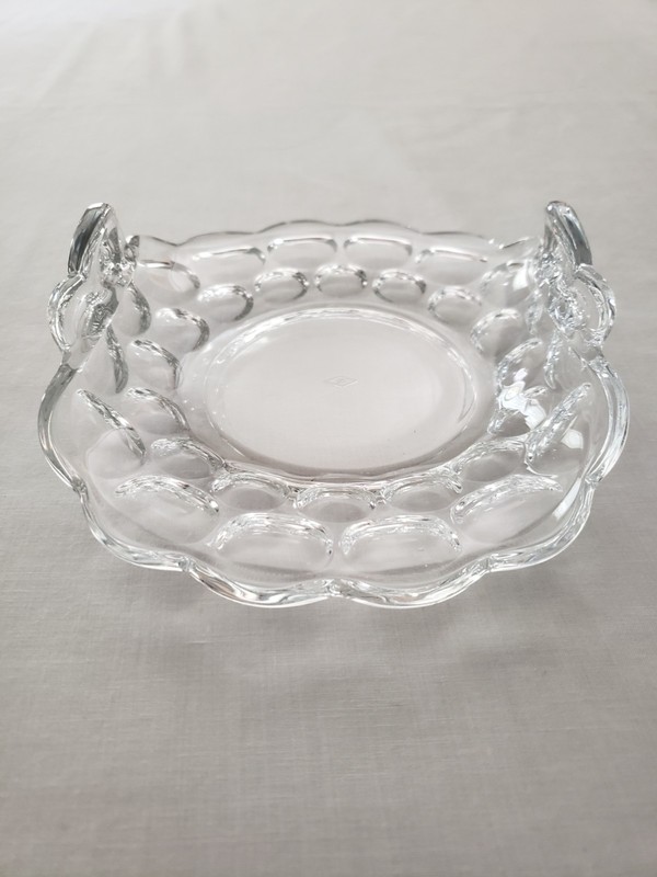 Vintage Heisey Glass Curved Handle Dish