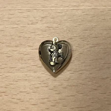 Disney Woman Vintage Mickey Old Locket Necklace Heart Gold Limited Edition Belov