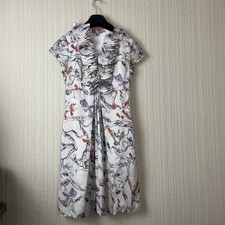 Ted Baker London Ruffle Neck Floral Fairy Print Dress Size 0 (UK 6) Elegant