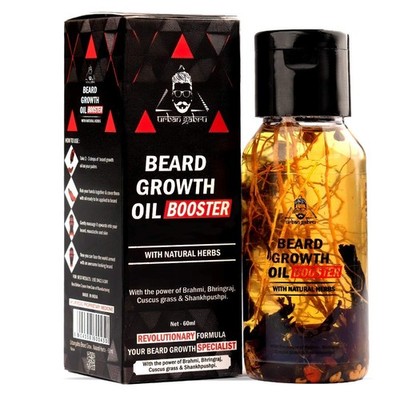 UrbanGabru Beard Growth Oil 60ml | Herbal Booster for Thick Strong Beard