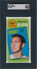1970 TOPPS #107 JERRY WEST ALL STAR - SGC 6  EX/NM (SVSC)