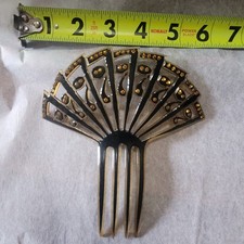 Vintage Art Deco Hair Comb Celluloid, Two-Tone, 1920s-1930s