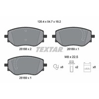 Bremsbelagsatz Textar 2618801, Vorne