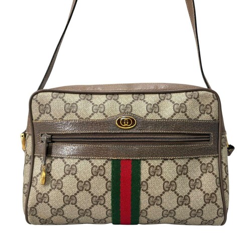 Gucci Sherry Line GG Supreme Shoulder Bag Vintage Clutch Purse