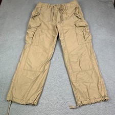 Vtg American Eagle Cargo Pants Mens 34x30 Baggy Paratrooper Military Zip Y2K