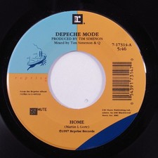 Electronic Rock 45 DEPECHE MODE Home REPRISE with jukebox tag k