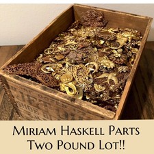 2 POUNDS of Vintage Miriam Haskell Jewelry Parts Brass Stampings Findings