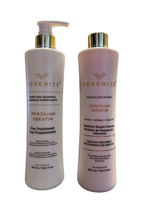 Keratin Treatment Kit, 300 Ml / 10.14 Fl.Oz., Anti-Frizz Reconstructive Hair Tre