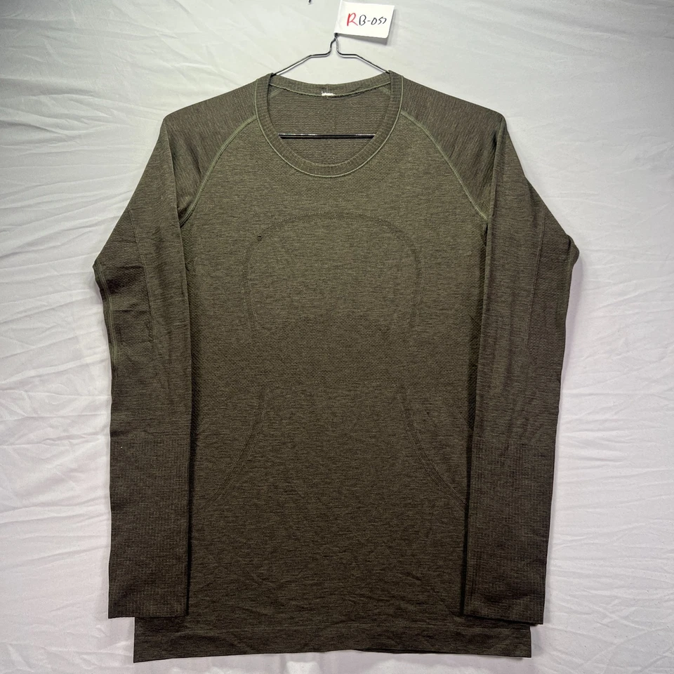 Lululemon Swiftly Tech Long Sleeve Shirt Womens 10 Green 2.0 Hip Length Running - Image 2 of 4