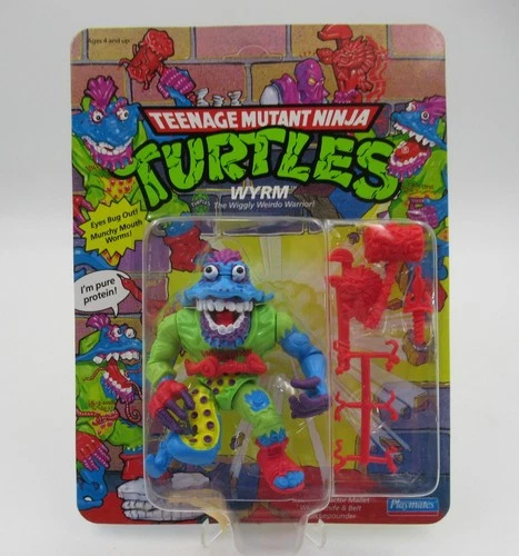 TMNT Wyrm 1991 Playmates Unpunched MOC Sealed Vintage Action Figure