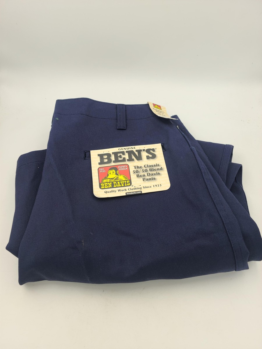 Ben Davis Original Ben's Pants Mens 42x30 Navy Classic Workwear 50