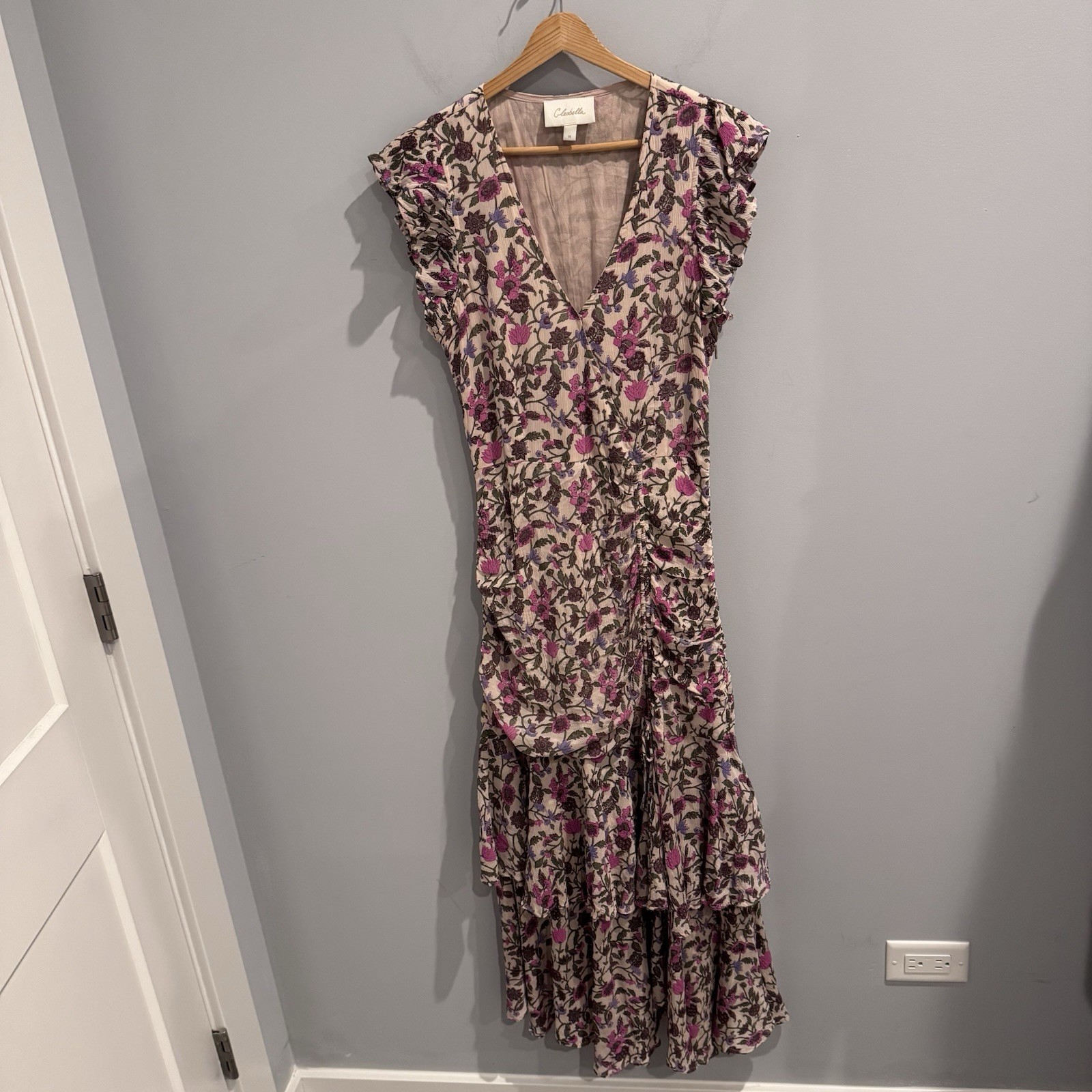NEW Cleobella Bryce Chiffon Floral Maxi Dress, Size M image 4