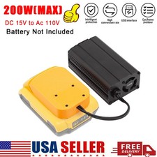Power Supply Inverter For Dewalt 20V Max Li-ion Battery DC 18V to AC 110V 200W