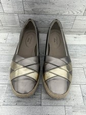 Clarks Women's Danelly Shine Loafer - Pewter Metallic Size 7.5M US
