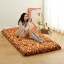 Foldable Japanese Floor Mattress Roll Up Mattress Sleeping Tatami Mat Couch Bed