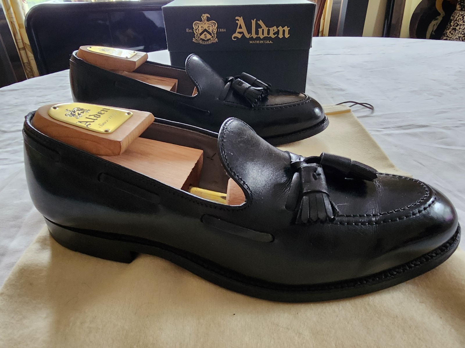 Alden 663 Burgundy Calfskin Tassel Loafer
