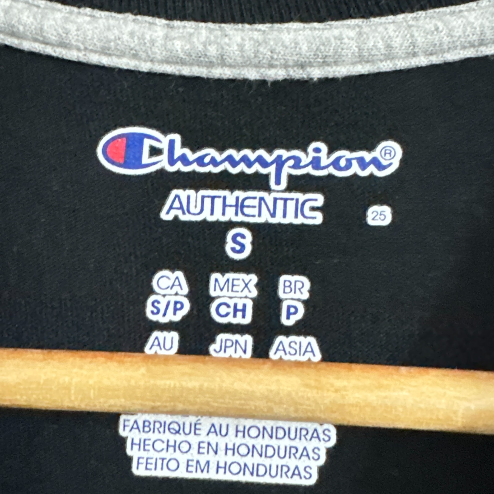 Champion Authentic Men’s Classic Logo T-Shirt - Black (Small) image 7