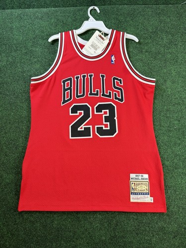 Authentic Michael Jordan Mitchell & Ness Chicago Bulls Trikot Herren Gr. 44 / L