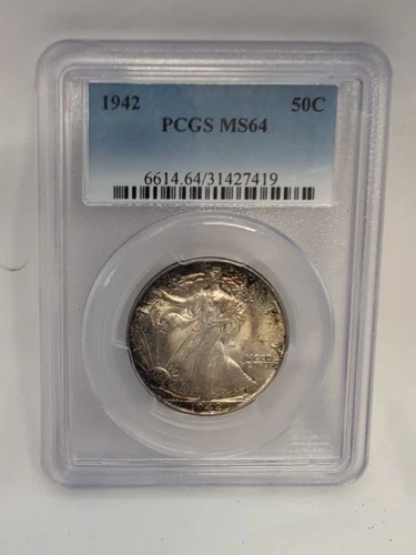 1942 P  PCGS MS64 Walking Liberty Silver Half Dollar