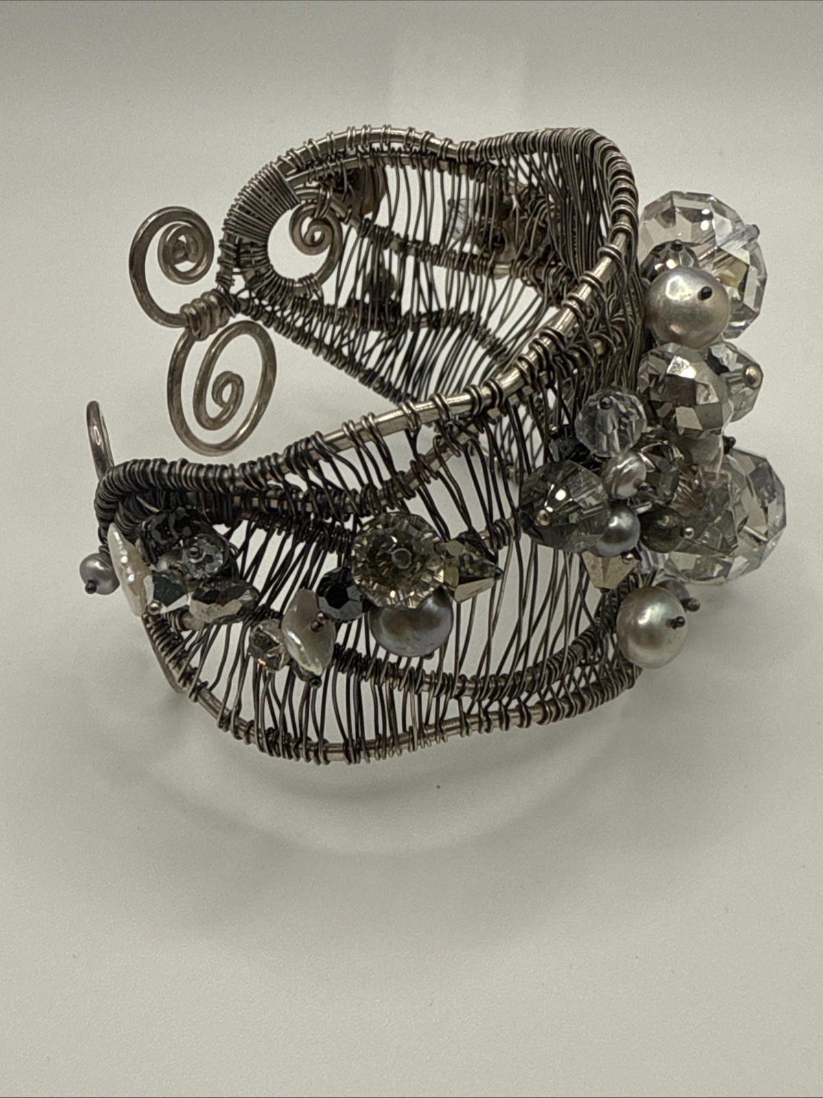 Artisan Cuff Bracelet Statement Runway Adjustable… - image 3