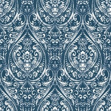 NuWallpaper NU1689 Bohemian Damask Peel & Stick Wallpaper, Indigo