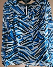 A.N.A Top Shirt Women's XL Lightweight Popover V Neck Layered Blouse Long Sleeve