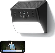 Outdoor Camera Wireless 2K Solar Wall Light for Home Security w/ AI & Alexa NEW