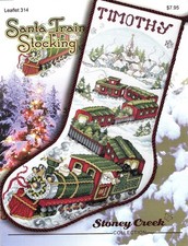 Santa Train Stocking LFT34 by Stoney Creek cross stitch pattern