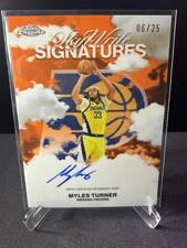 2025-26 Topps Chrome Sapphire - Myles Turner Sky Write Orange Auto /25 - Pacers