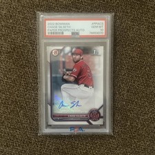 2022 BOWMAN PROSPECTS CHASE SILSETH AUTOGRAPH PSA 10 GEM MINT 