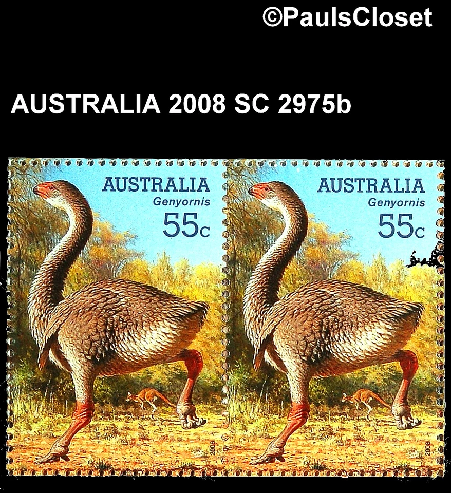 AUSTRALIA 2008 SC 2980e MEGAFAUNA 55¢ (12) $1.10 (6) MNH OG VERY FINE - Image 2 of 4