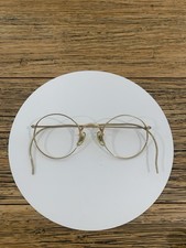 Antique B L Bausch Lomb 1/10 12K gold-filled round eyeglasses w/cable temples