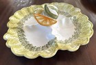 1962 Los Angeles Potteries #77 Divided Serving Dish Vintage Handpainted — photo 2