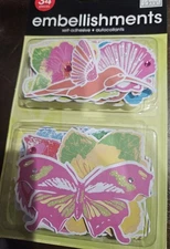 me & my big ideas self adhesive embellishments 34 pcs Fish Seashell Starfish...